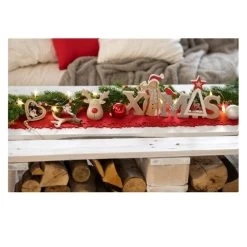 Alternative view of Deko-Schriftzug - XMAS - Aus Holz - Ca. 37,5 X 16 Cm