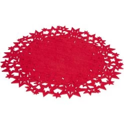 Alternative view of Platzset - Sterne - Aus Filz - Ø = 45 Cm - Rot