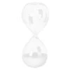 Standdeko - Sanduhr - Aus Glas - Ca. 5 X 5 X 12,5 Cm - Weiß 2 Standdeko - Sanduhr - Aus Glas - Ca. 5 X 5 X 12,5 Cm - Weiß -Lumo Geschaft 199996