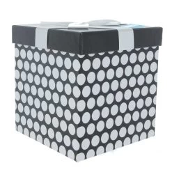 Geschenkbox Schwarz/weiß - Ca. 14,5 X 14,5 X 15 Cm