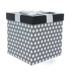 Geschenkbox Schwarz/weiß - Ca. 13 X 13 X 14 Cm