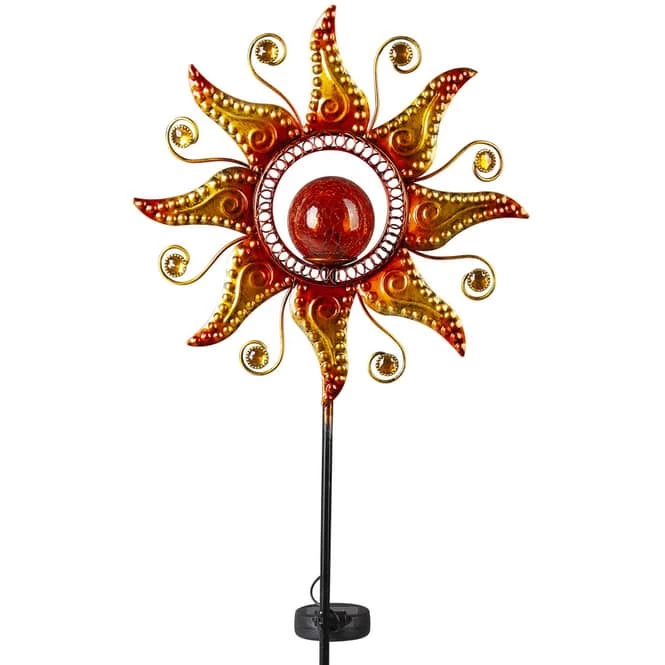 Pflanzenstecker Mit Solarlampe - Sonne - Ca. 29 X 6,5 X 107,5 Cm 3 Pflanzenstecker Mit Solarlampe - Sonne - Ca. 29 X 6,5 X 107,5 Cm