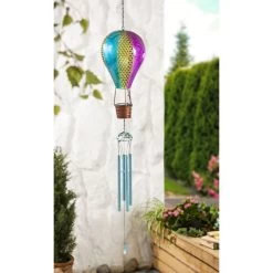 Windspiel - Heißluftballon - 18 X 18 X 88 Cm 4 Windspiel - Heißluftballon - 18 X 18 X 88 Cm -Lumo Geschaft 205341 2 neu