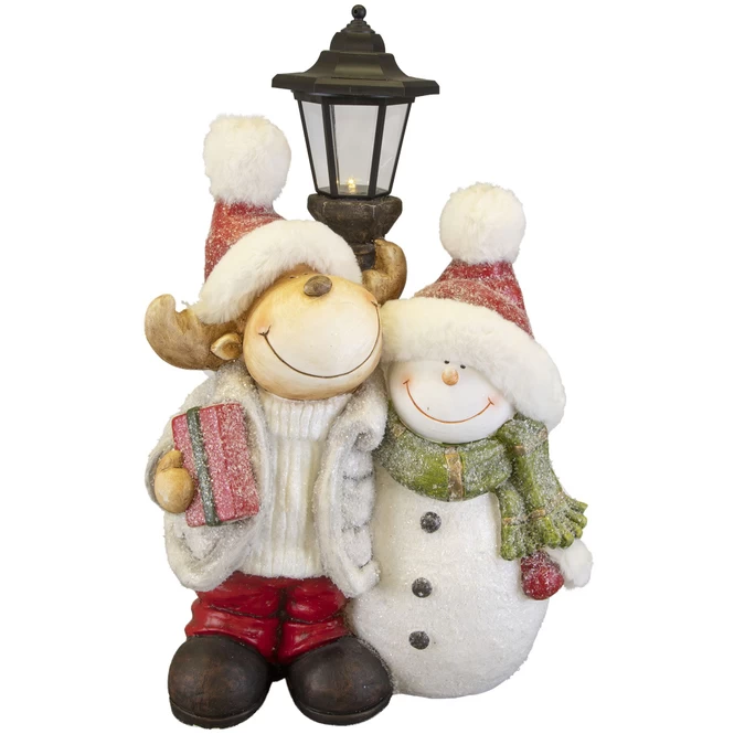 LED-Standdeko - Rentier Und Schneemann - Aus Magnesia - 31,5 X 19 X 52 Cm 3 LED-Standdeko - Rentier Und Schneemann - Aus Magnesia - 31,5 X 19 X 52 Cm