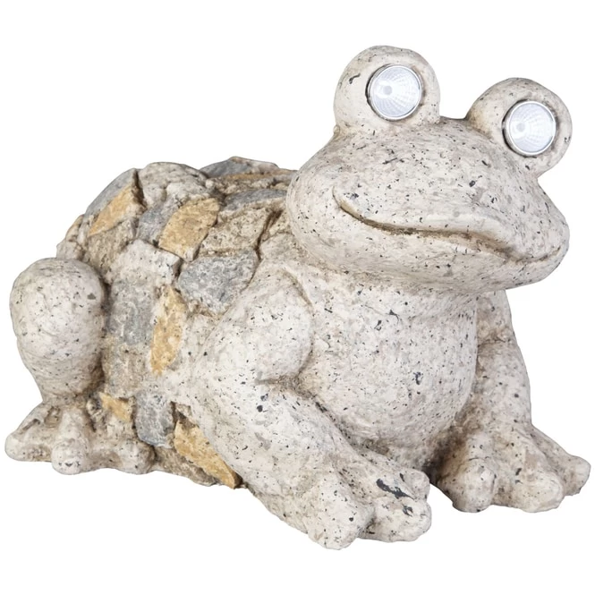 LED-Solarfrosch - Aus Magnesia - 28,5 X 25 X 22 Cm 3 LED-Solarfrosch - Aus Magnesia - 28,5 X 25 X 22 Cm