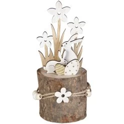 Standdeko - Hasen - Aus Holz - 7 X 7 X 18 Cm