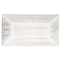 Alternative view of Dekoteller - Blätter - Aus Holz - Ca. 35 X 19 X 4 Cm