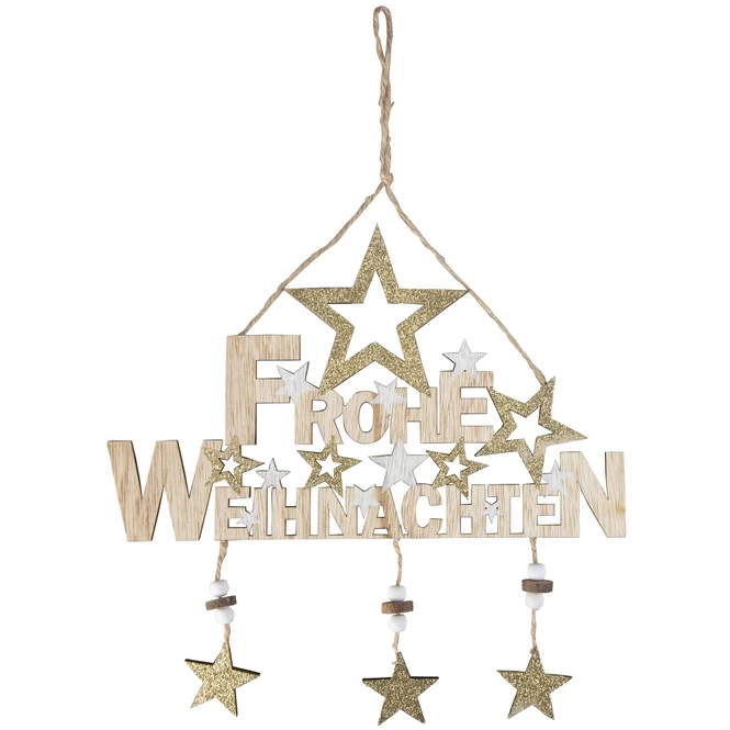 Dekohänger - Frohe Weihnachten - Aus Holz - Ca. 30 X 44 Cm 3 Dekohänger - Frohe Weihnachten - Aus Holz - Ca. 30 X 44 Cm