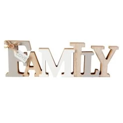 Deko-Schriftzug - Family - Aus Holz - Ca. 25,5 X 3 X 9 Cm