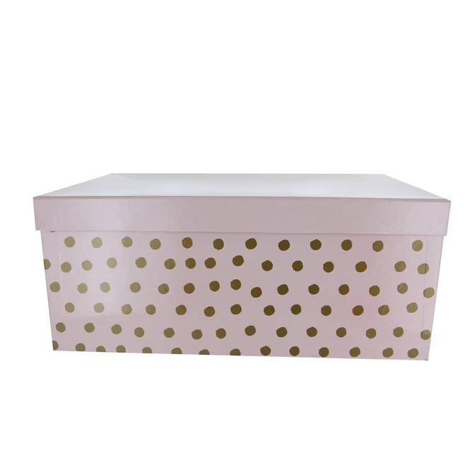 Geschenkbox Punkte Rose/gold - Ca. 24 X 15,5 X 9,5 Cm 3 Geschenkbox Punkte Rose/gold - Ca. 24 X 15,5 X 9,5 Cm