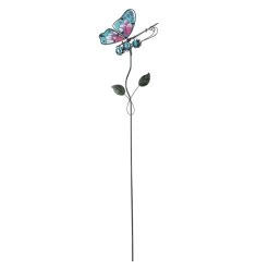 Alternative view of Pflanzenstecker - Schmetterling - Ca. 14 X 8 X 71 Cm - Blau