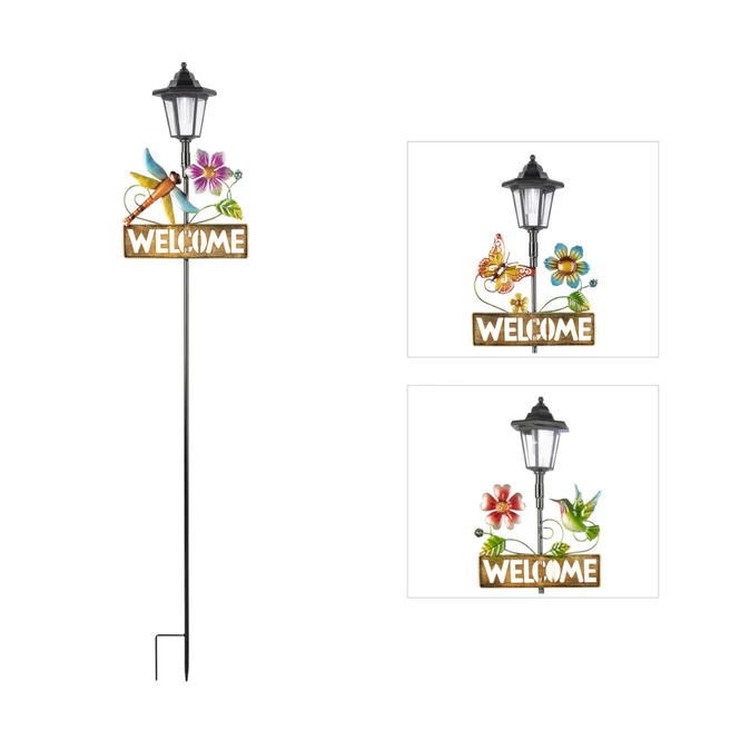LED-Solarstecker - Laterne - Ca. 25,5 X 11 X 127,5 Cm - 1 Stück 3 LED-Solarstecker - Laterne - Ca. 25,5 X 11 X 127,5 Cm - 1 Stück