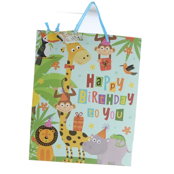 Geschenktasche Dschungeltiere - Ca. 26 X 12,5 X 32 Cm 3 Geschenktasche Dschungeltiere - Ca. 26 X 12,5 X 32 Cm