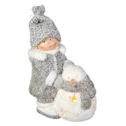 Winterkind - Aus Terrakotta - Ca. 11 X 6,5 X 16 Cm - 1 Stück