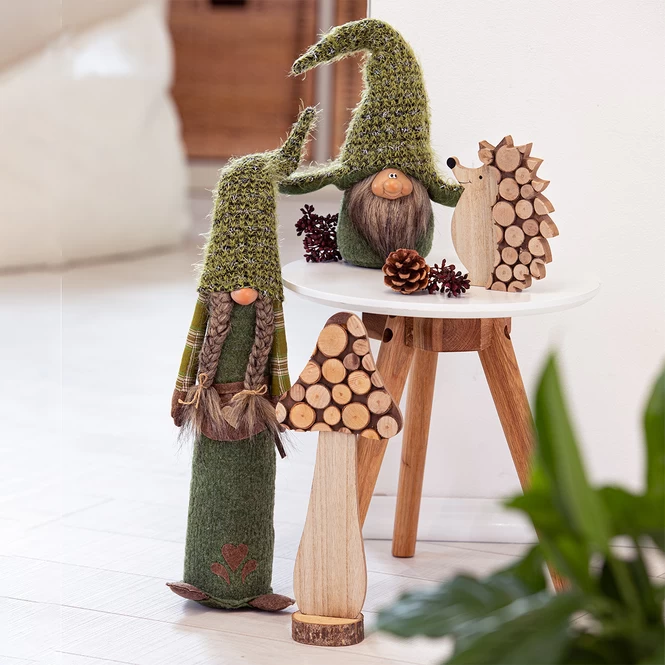 Pilz - Aus Holz - Ca. 13 X 7,5 X 31,5 Cm
