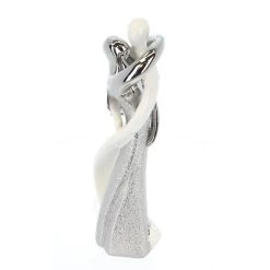 Deko Paar - Silber/weiß -ca. 9,5 X 7 X 27,5 Cm
