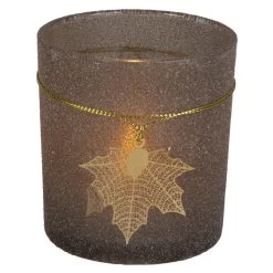 Teelichtglas - Blatt - Ca. 7,5 X 8 Cm - Braun