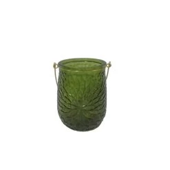Teelichtglas - Blumen - Ca. 11 X 14,5 Cm