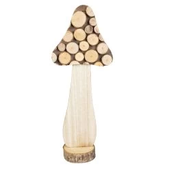 Pilz - Aus Holz - Ca. 13 X 7,5 X 31,5 Cm -Lumo Geschaft 229880