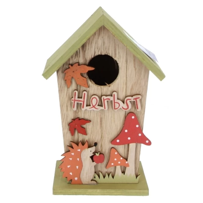 Vogelhaus - Herbst - Aus Holz - Ca. 13,5 X 8 X 22,5 Cm 3 Vogelhaus - Herbst - Aus Holz - Ca. 13,5 X 8 X 22,5 Cm
