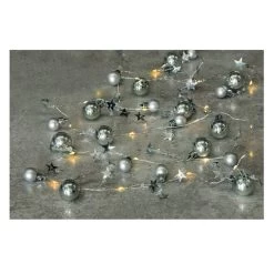 20er LED-Lichterkette - Kugeln - Ca. 190 Cm - Silber