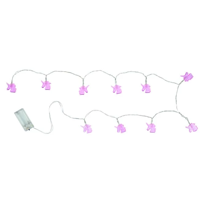 10er LED-Lichterkette - Einhörner - Ca. 135 Cm - Rosa 4 10er LED-Lichterkette - Einhörner - Ca. 135 Cm - Rosa – Bild 2