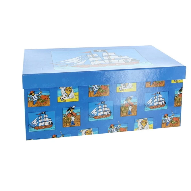 Geschenkbox - XL - Pirat Blau - Aus Papier - Ca. 32,5 X 21,5 X 13,5 Cm 3 Geschenkbox - XL - Pirat Blau - Aus Papier - Ca. 32,5 X 21,5 X 13,5 Cm