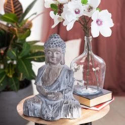 Buddha - Aus Magnesia - Ca. 24 X 17 X 34 Cm
