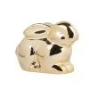 Kleiner Hase Sitzend - Aus Keramik - Gold - Ca. 7,5 X 4,5 X 5,5 Cm -Lumo Geschaft 233875 4016096423612 mica living hase sitzend gold glaenzend 01