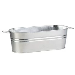 Pflanztopf - Silber - Aus Metall - Ca. 27,5 X 11 X 9 Cm -Lumo Geschaft 234116 4016096424510 MICA LIVING Pflanztopf 04