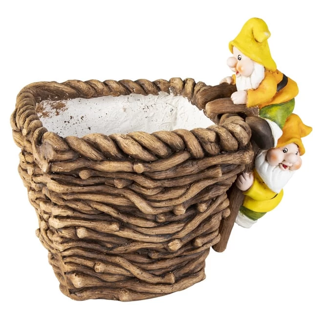 Pflanzgefäß Korb - Aus Magnesia - Ca. 31,5 X 24,5 X 28,5 Cm 3 Pflanzgefäß Korb - Aus Magnesia - Ca. 31,5 X 24,5 X 28,5 Cm