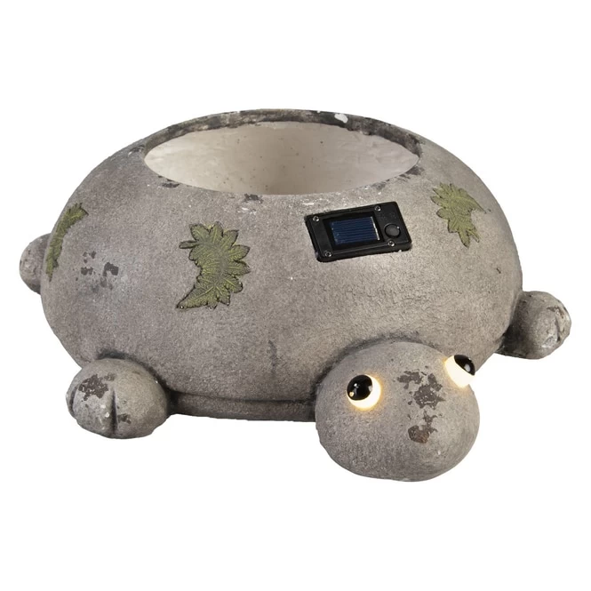 LED-Pflanzgefäß - Schildkröte - Aus Magnesia - Ca. 42,5 X 34,5 X 12,5 Cm 3 LED-Pflanzgefäß - Schildkröte - Aus Magnesia - Ca. 42,5 X 34,5 X 12,5 Cm