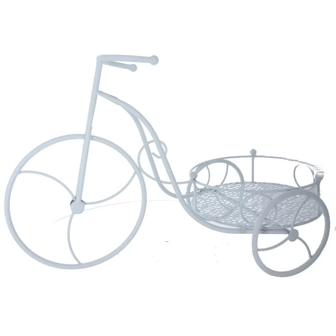 Pflanzständer Fahrrad Weiß - Aus Metall - 55x25x32 Cm 3 Pflanzständer Fahrrad Weiß - Aus Metall - 55x25x32 Cm