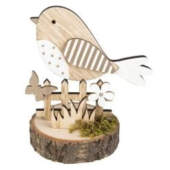 Dekovogel - Aus Holz - Ca. 11 X 12 X 10 Cm