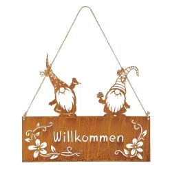Dekohänger - Willkommen - Aus Metall - Ca. 25 X 21 Cm