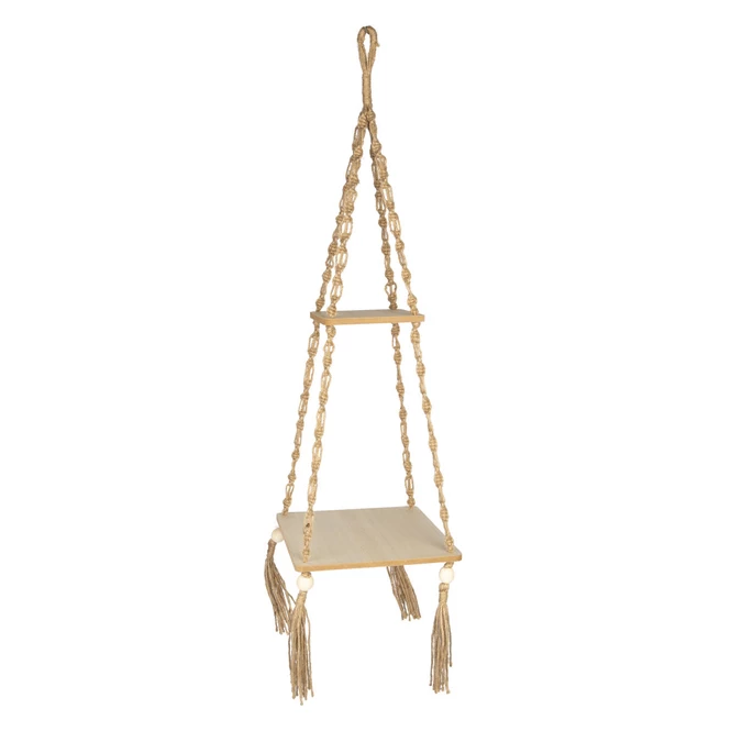 Dekohänger - Makramee-Regal - Ca. 95 Cm 3 Dekohänger - Makramee-Regal - Ca. 95 Cm