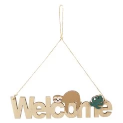 Alternative view of Dekohänger - Welcome - Aus Holz - Ca. 22,5 X 6,5 Cm