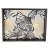 Tablett - Aus Holz - Ca. 40 X 30 X 5 Cm 1 Tablett - Aus Holz - Ca. 40 X 30 X 5 Cm -Lumo Geschaft 236908 4016096430603 mica living dekotablett ginkoblaetter 02