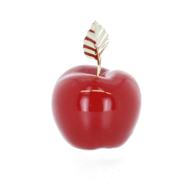 Apfel Rot/gold - Ca. 9 X 9 X 12 Cm 3 Apfel Rot/gold - Ca. 9 X 9 X 12 Cm