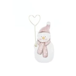 Schneemann Mit Herz - Ca. 6 X 5 X 11,5 Cm