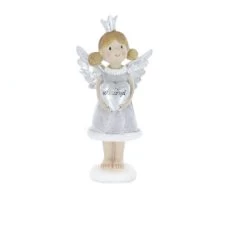 Schutzengel Stehend - Aus Polyresin - Ca. 8,5 X 6,5 X 17 Cm