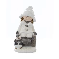 Winterkind Mit LED - Ca. 24,5 X 16 X 37 Cm