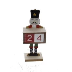 Adventscountdown Nussknacker - Aus Holz - 10,5x6x25 Cm