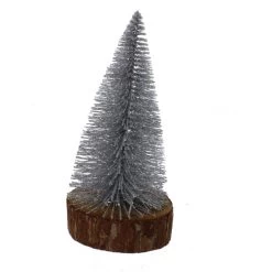 Baum Silber Mit LED - Ca. 20 Cm