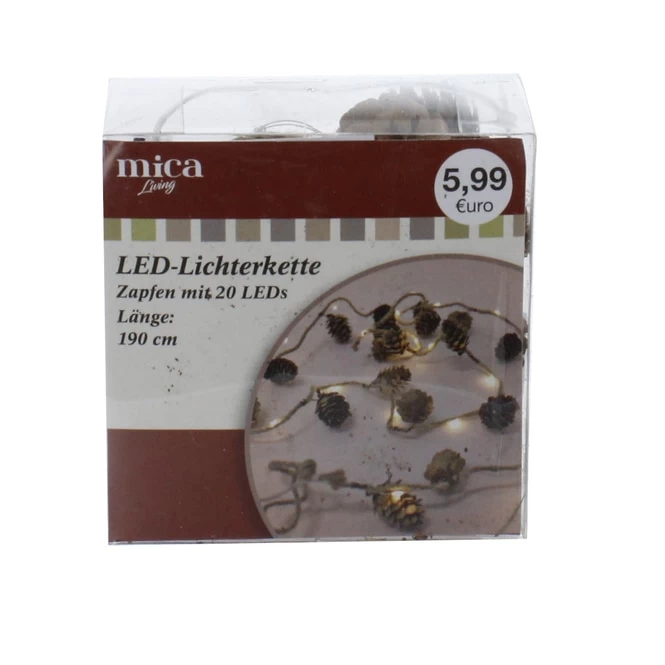 Lichterkette Zapfen - 20 LED 3 Lichterkette Zapfen - 20 LED