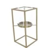 Windlicht Säule Gold/klar - Ca. 12 X 12 X 24 Cm -Lumo Geschaft 239402 bild 4016096440084