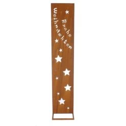 Schild - Frohe Weihnachten - Rostoptik - Ca. 75 X 15 Cm