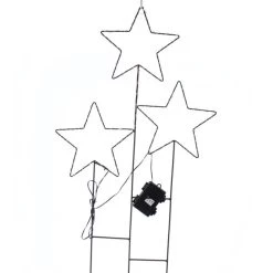 Pflanzenstecker - 3 Sterne Mit LED - Ca. 40 X 80 Cm