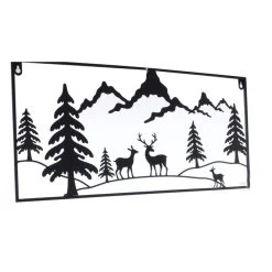 Wandbild - Hirsche Im Wald - Ca. 60 X 0,5 X 30 Cm