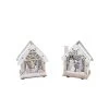 Haus Mit LED - Ca. 11 X 5,5 X 12,5 Cm - 1 Stück -Lumo Geschaft 239507 4016096441227 mica living haus mit led rosa braun weiss